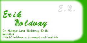 erik moldvay business card